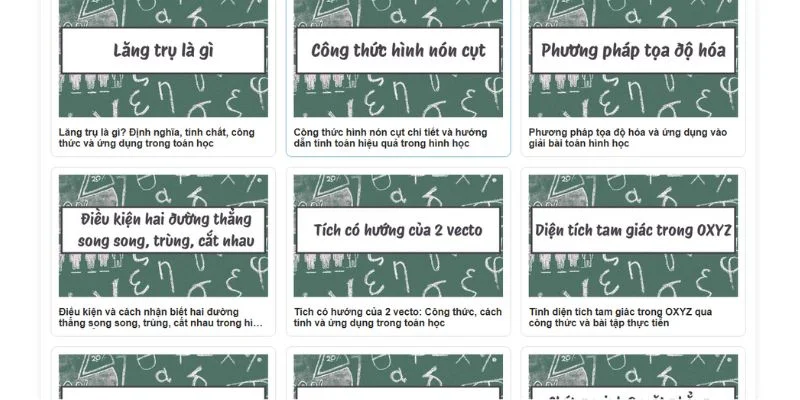 Website có rất nhiều bài giảng mô phỏng cho học sinh tham khảo